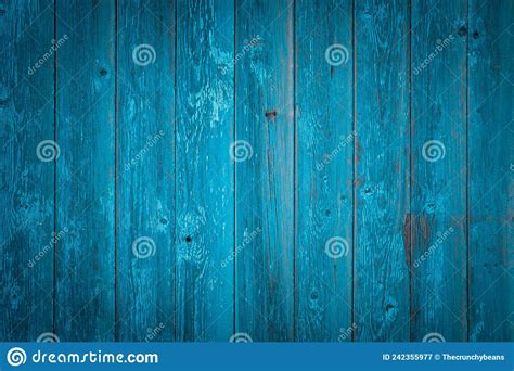 Blue Old Wooden Wall Texture Background Vivid Bright Navy Solid