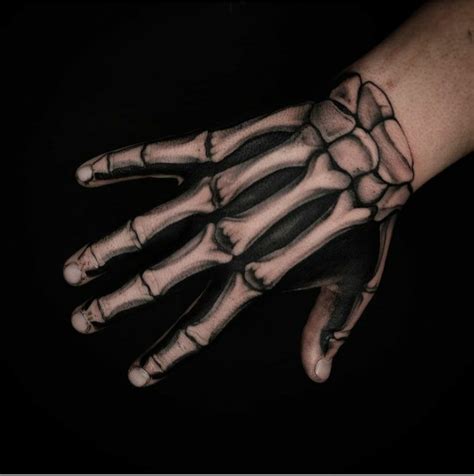 Realistic Skeleton Hand Tattoo