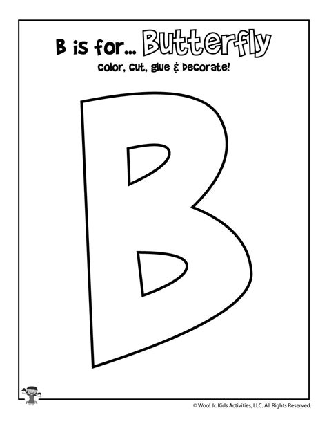 Letter B Is For Butterfly Coloring Pages Motherhood