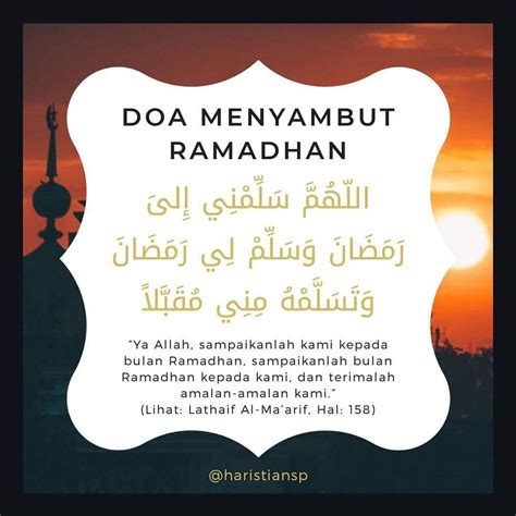 Doa Menyambut Ramadhan Doa Kutipan Motivasi Kutipan Rohani