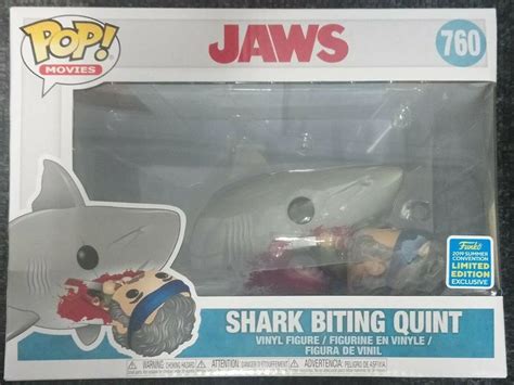 Pop Funko Jaws 760 Shark Biting Quint Convention 2019 Amazonfr Jeux