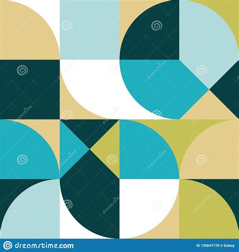 Geometric Simple Colored Seamless Pattern Abstract Minimalist Poster