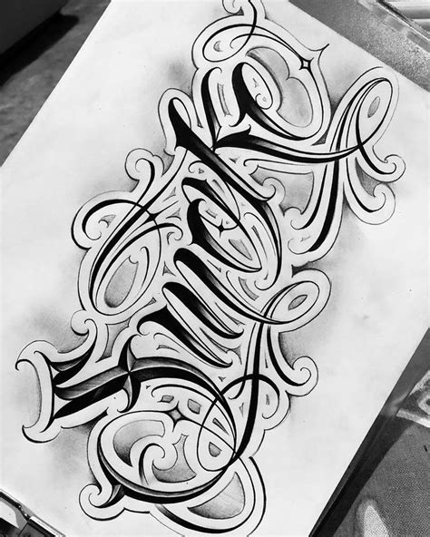 Graffiti Alphabet Gangster Calligraphy Tattoo Fonts Ready To