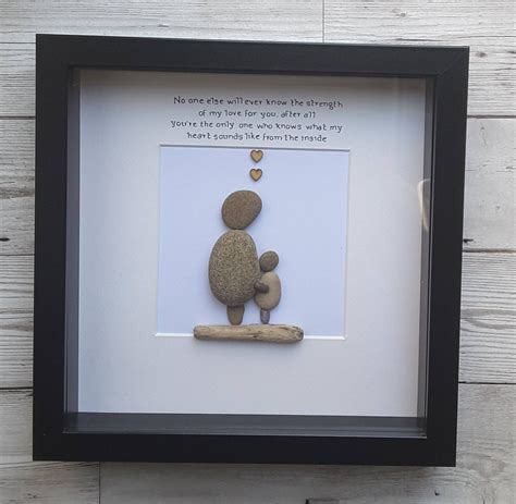 A mom can be so many things: Pebble art picture, gift for mom, gift for mum, gift from ...