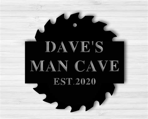 Custom Metal Man Cave Sign Man Cave Decor Man Cave Metal Signs