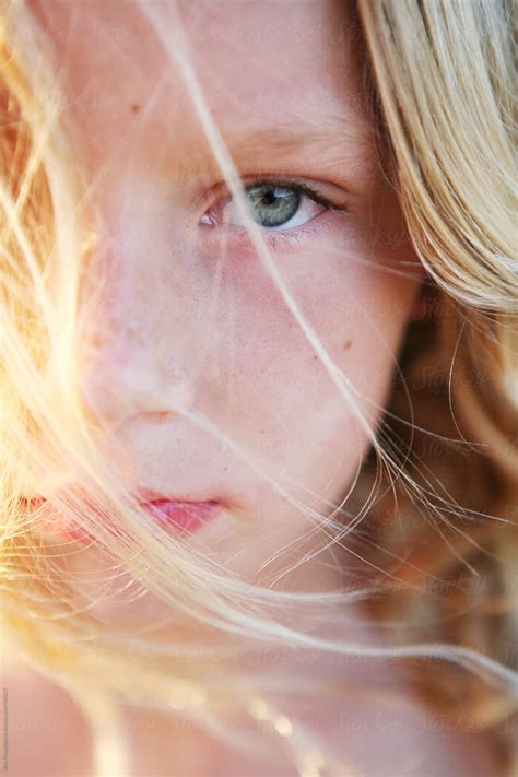 Blonde Teen With Intense Stare By Stocksy Contributor Dina Marie Giangregorio Stocksy