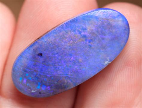 216ct Solid Purple Blue Boulder Opal Oval