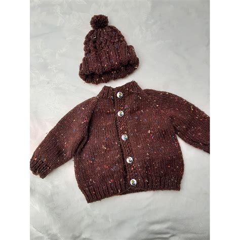 Brown Tweed Sweater And Hat Set Spectrum Gallery Online Shop