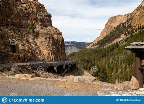 Bridge On The Grand Loop Road Running Through Golden Gate Canyon In