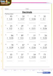 In these worksheets both multiplicands are decimal numbers with one or two decimal digits. 5th grade math worksheets pdf, grade 5 maths exam papers