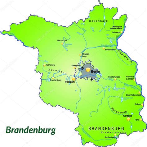 Brandenburg En Alemania Como Mapa Insular Con Toda La Informaci N