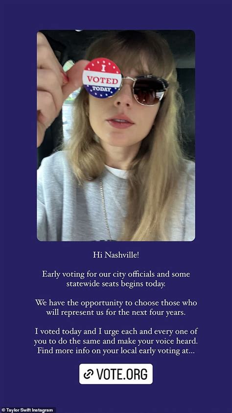 Taylor Swift Urges Fans To Make Their Voice Heard At The Ballots