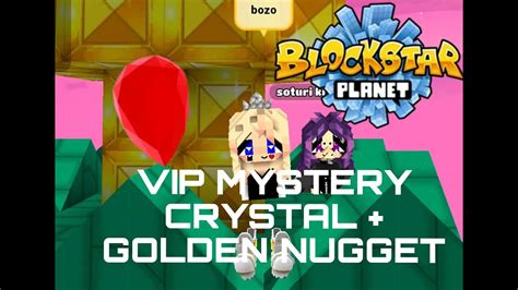 Blockstarplanet Usa Vip World Mystery Crystal Golden Nugget Youtube