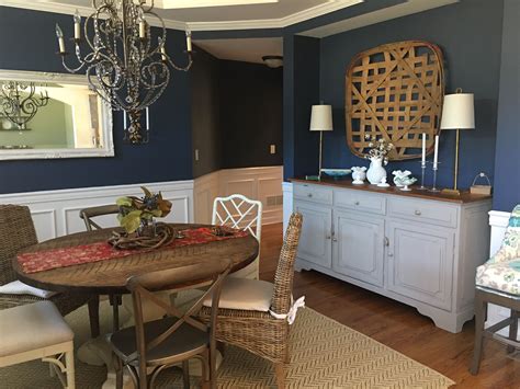 Here's how to create your own wainscoting. My Dining Room. The trim and faux wainscoting Distant Gray ...