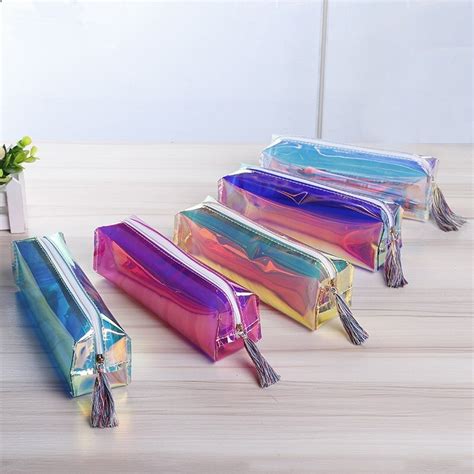 1pc Dream Magic Cool Pencil Case Super Shiny Pu Laser Pencils Bags High
