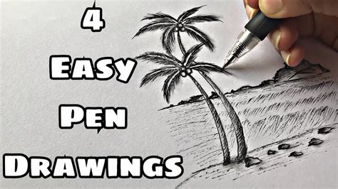 Easy Pen Drawings Learn Pen And Ink Sketches Youtube