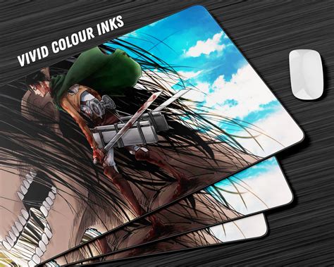 Attack On Titan Eren Yeager Mouse Pad Gaming Mouse Pad Anime Town Creations