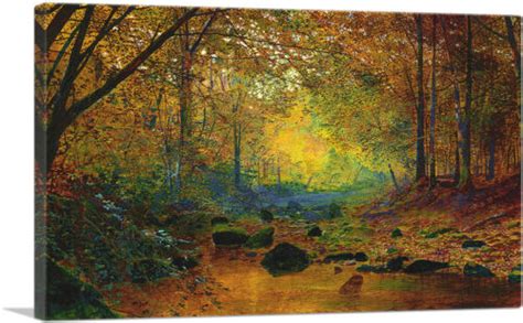 On The River Greta Lake District England Canvas Art Print John Atkinson