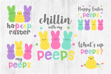 Papercraft Peeps Svg Digital Download For Easter Embellishments
