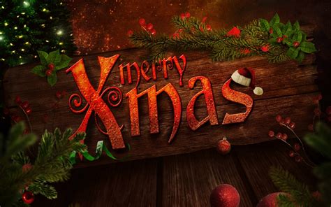 download wallpapers merry christmas art happy new year wooden background christmas xmas