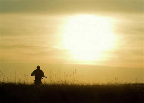 Silhouette Of Soldier With Rifle Photograph By Oleg Zabielin Pixels