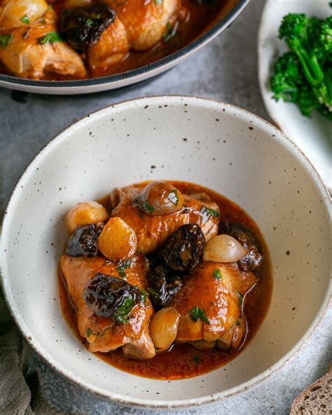Chicken Braised With Prunes And Shallots Between2kitchens