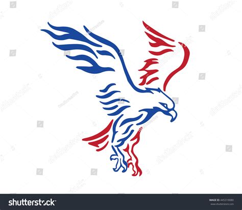 American Eagle Patriotic Logo Independence Freedom Stock Vector