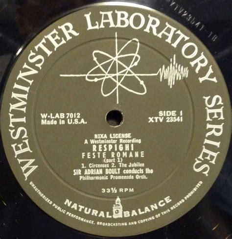 Vinyldiscovery Westminster Laboratory Series Early Example Of