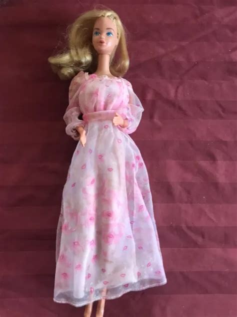 Vintage Mattel Kissing Barbie Doll With Original Long Dress With