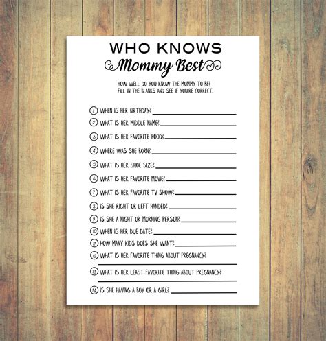 Who Knows Mommy Best Mommy Questions Gender Neutral Baby Etsy Uk