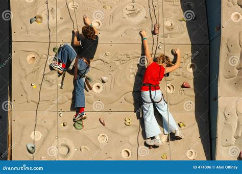 Climbers On A Wall Stock Photo Image Of Soar Mount Heights 474096