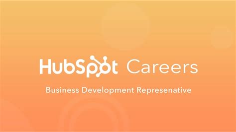 Hubspot Careers Business Development Representative Youtube