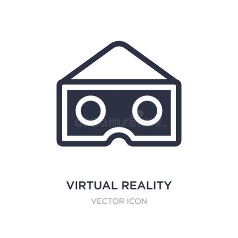 Icono De Los Vidrios De La Realidad Virtual En El Fondo Blanco Ejemplo Simple Del Elemento Del