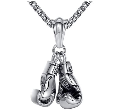 Boxing Gloves Necklace Silver Gold Stainless Steel Boxing Gloves Chain Gold Diamond Shop