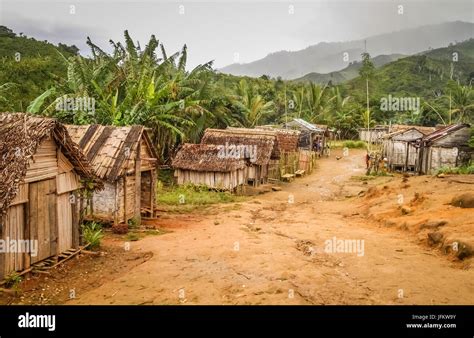 Small Village In Rural Madagascar Stock Photo Alamy