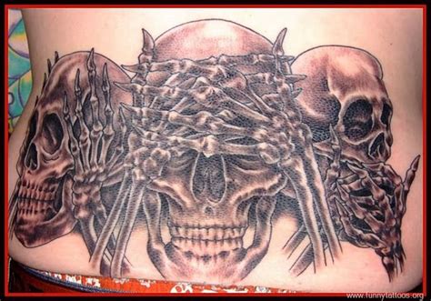 That makes it even creepier. Evil Tattoo Designs for Men | No Evil Skulls On Back ...