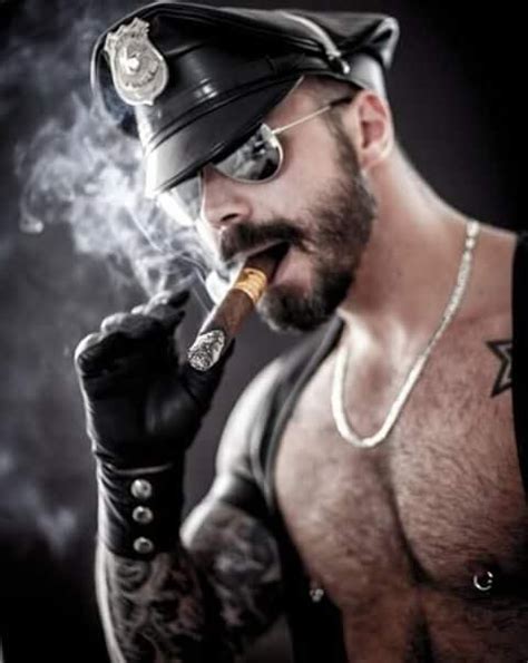 Leather Men Black Leather Cigar Men Looking For Friends Pipes And Cigars Nipple Piercing