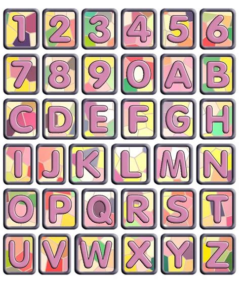 Artbyjean Paper Crafts Scrapbook Alphabet Tiles Alphabet And