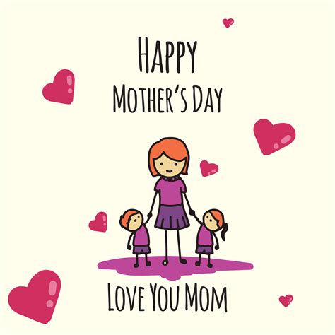 Happy Mothers Day Card 194882 Vector Art At Vecteezy