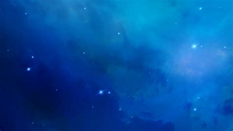 Blue Cloudy Sky With Blue Stars Hd Space Wallpapers Hd Wallpapers