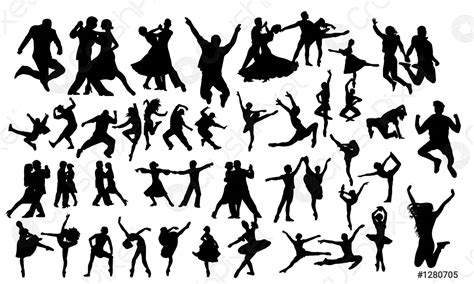 Dancing Peoplejumping Friends Youth Vector Illustration Stock