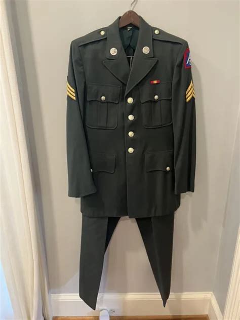 Vintage 1957 Vietnam Era Us 5th Army Uniform Dress Greens Jacket