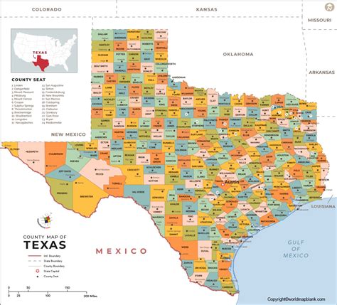 Labeled Map Of Texas With Capital And Cities