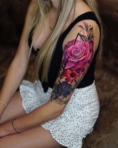 Discover Half Sleeve Tattoos With Flowers Latest Thtantai