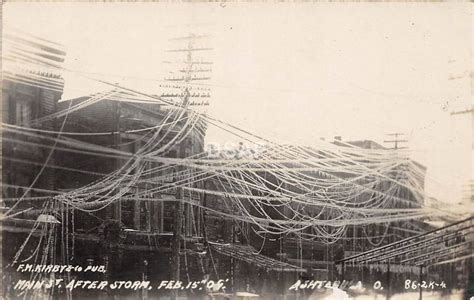 Vintage Photographs Ashtabula Oh 1909 Severe Ice Storm Damaged