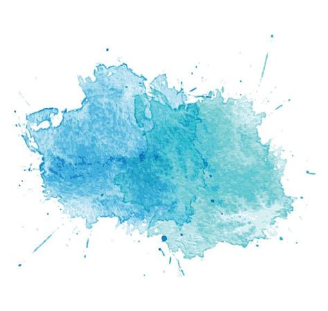 Blue Watercolor Splatters Vector Illustration Eps 10 Watercolor