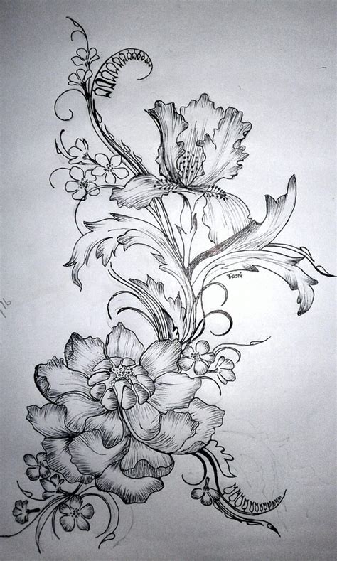 Flower Design Images Drawing 20 Flower Drawings Sketches Design