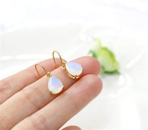 Moonstone Drop Earring Dainty Bridal Or Everyday Jewelry
