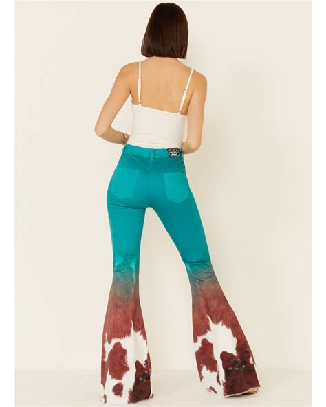 last trend ranch dress n in stock ranch dress n women s jade cowhide print super flare jeans