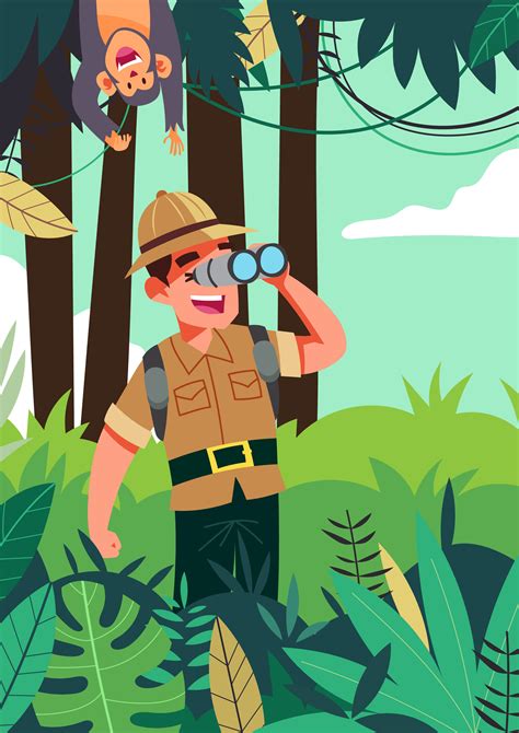 Jungle Explorers Illustration 242175 Vector Art At Vecteezy